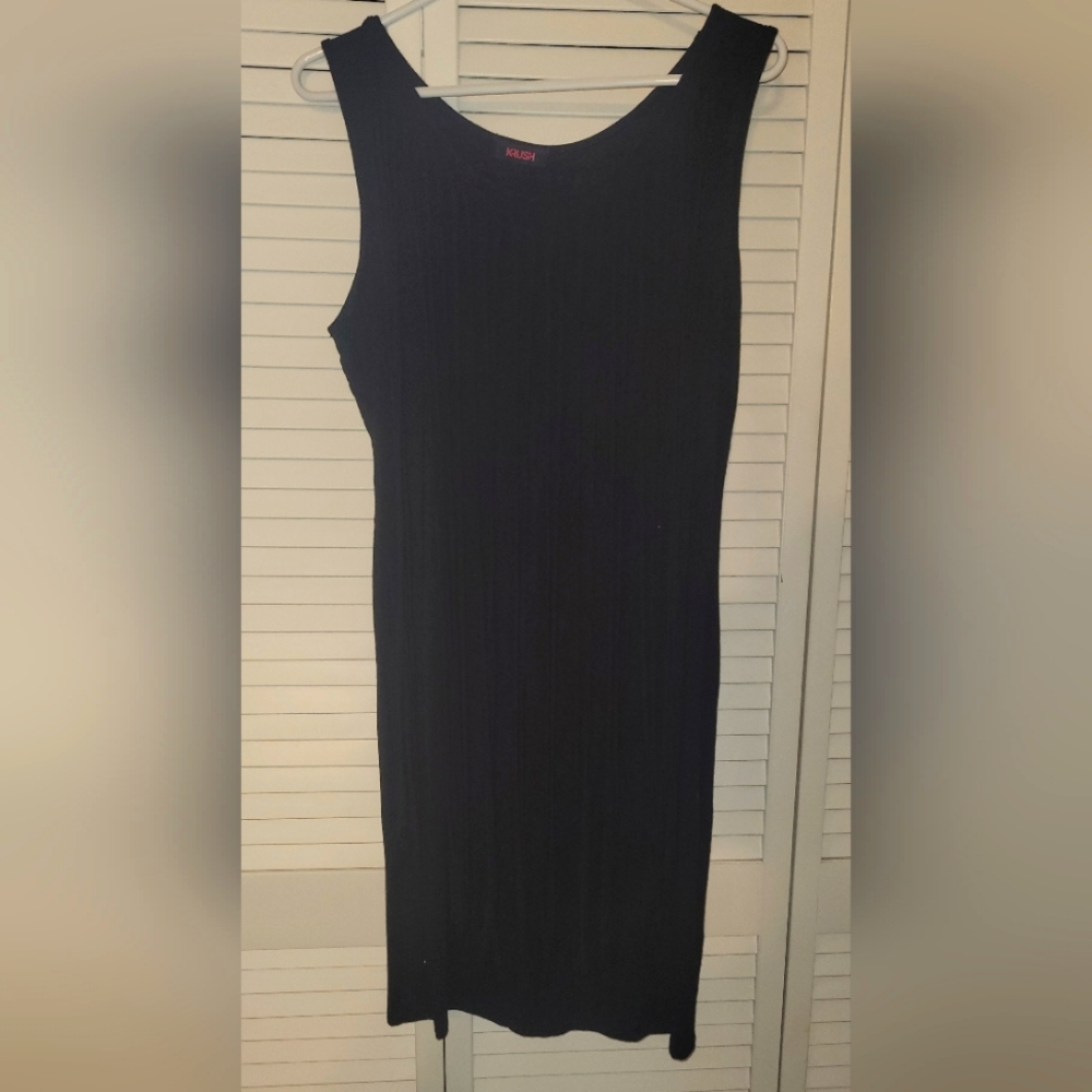 Black Mini dress with all.over fringe L